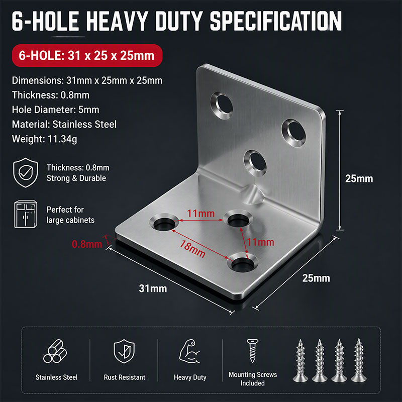 Cabinet Hinge Overlay - Bisagra de tornillo fijadora de ángulo