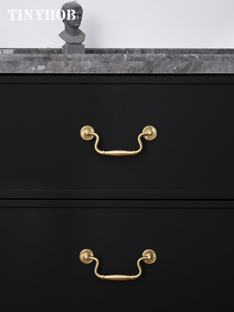 Furniture Hardware Drop Pulls - Tiradores de latón macizo de lujo