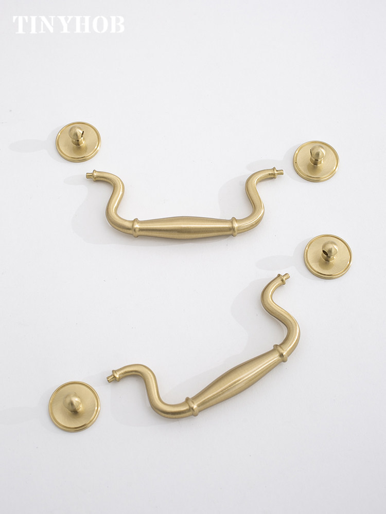 Tiradores de latón macizo de l - Furniture Hardware Drop Pulls reseña y precio