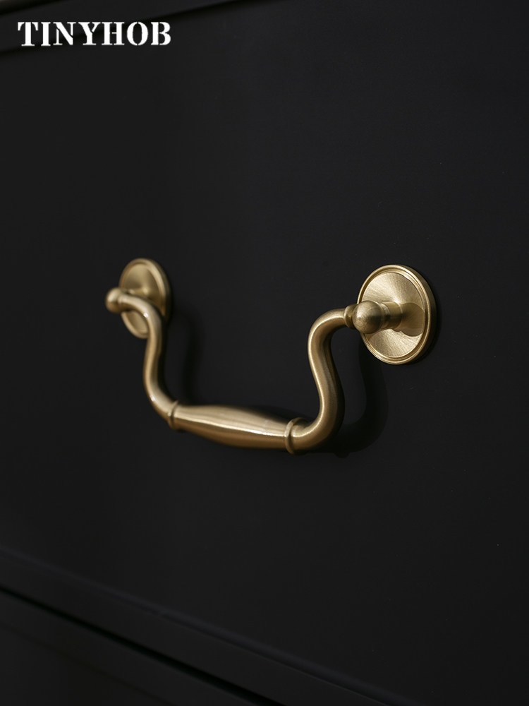 Tiradores de latón macizo de l - Furniture Hardware Drop Pulls reseña y precio
