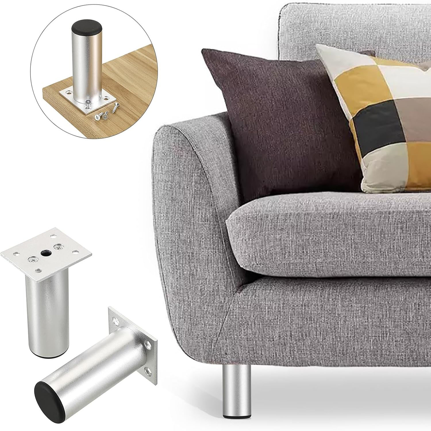 4 Uds patas de muebles de acer - Cabinet Hinge Overlay reseña y precio
