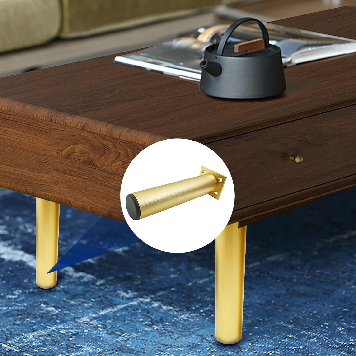4 Uds patas de muebles de acer - Cabinet Hinge Overlay reseña y precio