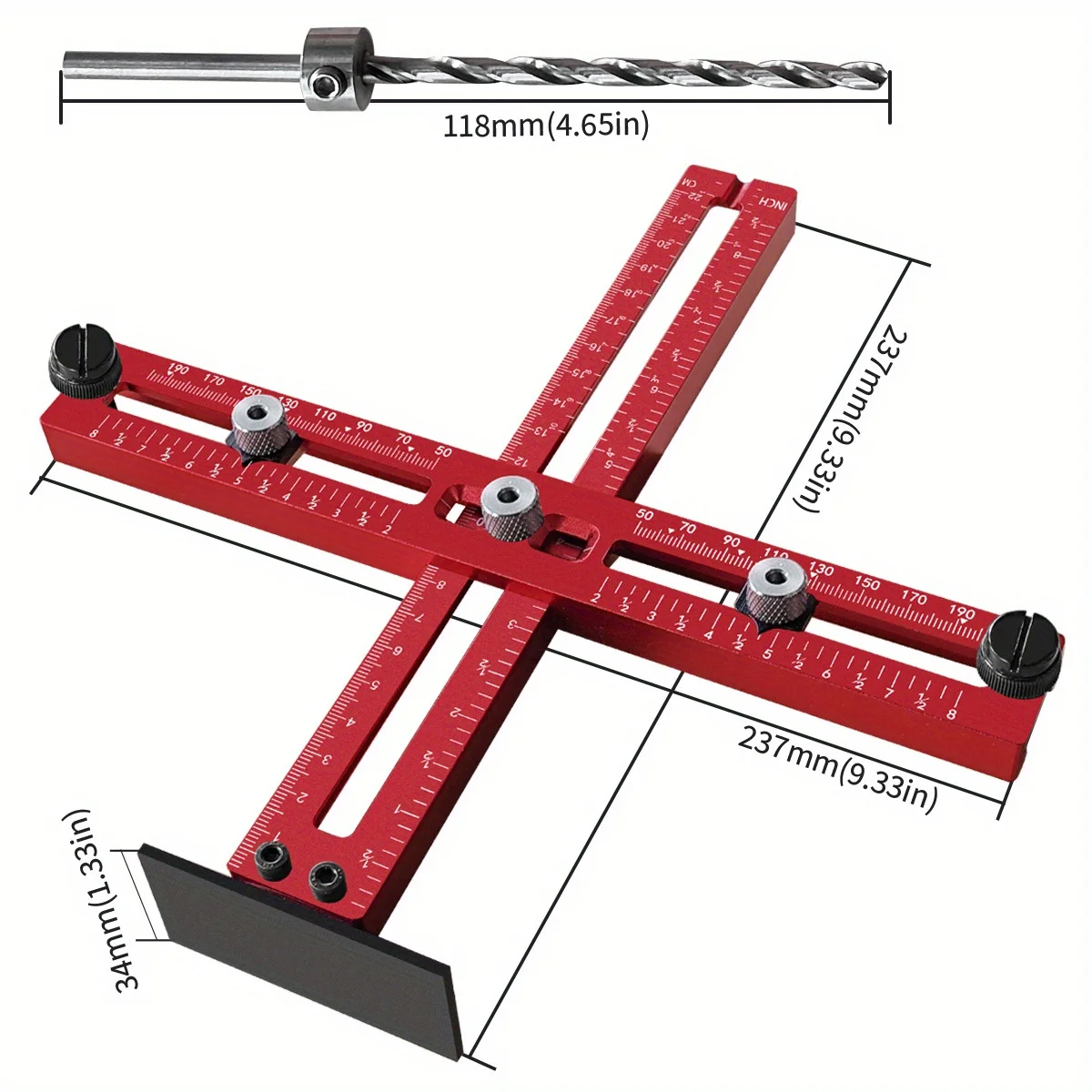 Plantilla de manija de gabinet - Furniture Hardware Manufacturer reseña y precio